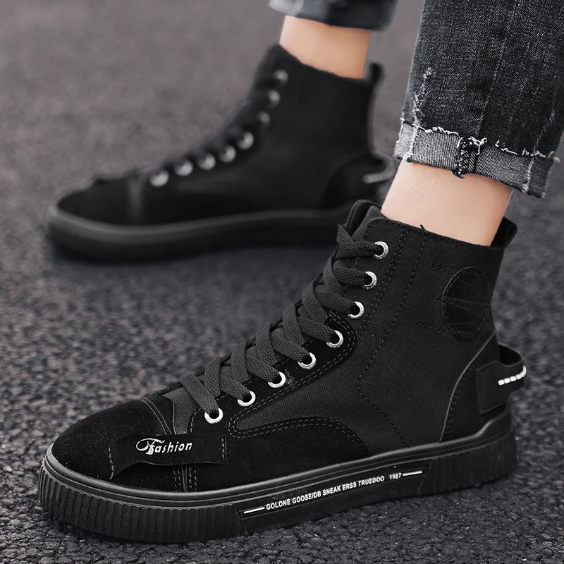 

High-top shoes men 2019 new winter Korean version of the trend of men's shoes men's tide shoes high-top shoes wild casual shoes