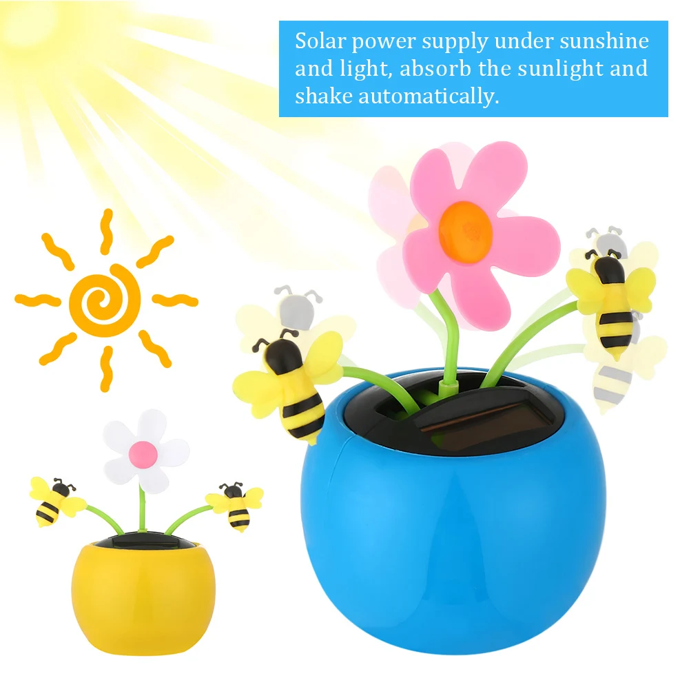 Fleur Dansante Solaire Tournesol - Décoration Animée Pour Tableau De Bord Voiture, Bureau, Rebord Fenêtre - 13