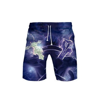

Men Shorts Men Beachwear 3D Print Anime Short Trousers Causal Drawstring Sportwear Shorts Sword Art Online Alicization Cartoon