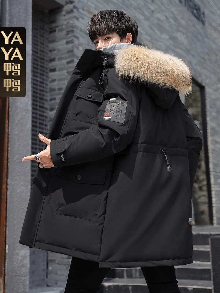 Down Jacket Men's Mid-Length Winter New Fashion Brand Men's Parka Coat mens jackets and coats