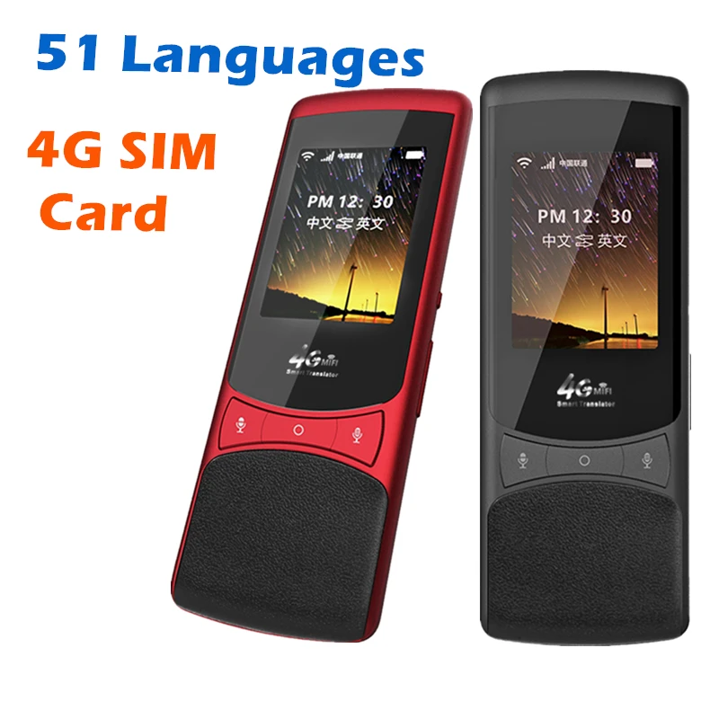  2.4inch Touch-Screen Translator 75 Language Z1 4G Network+Camera+4GB memory +Recording translation