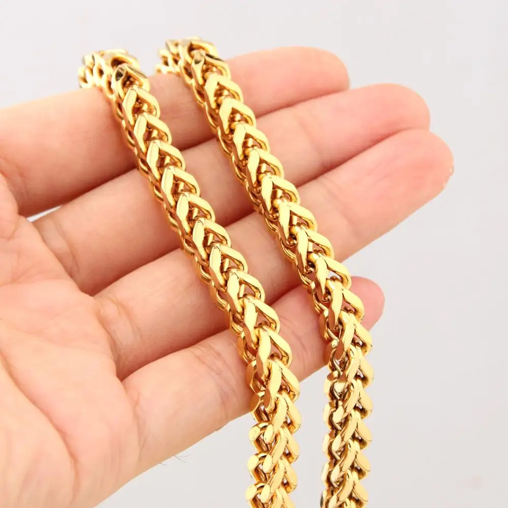 

Women Men's Gold Color 316L Stainless Steel Figaro Chain Necklace Jewelry Gift 6mm*23.6" Free Shipping