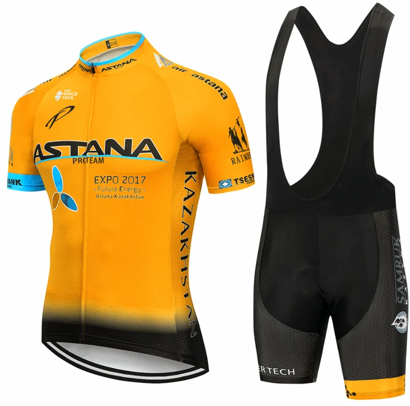 2019 DE ASTANA Велоспорт команда Джерси 20D велосипедные шорты костюм Ropa Ciclismo мужская