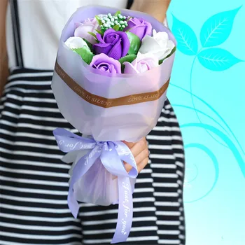 

7pcs Soap flowers Hand-made rose Creative gifts for Christmas and valentine's day Romantic gift To the best