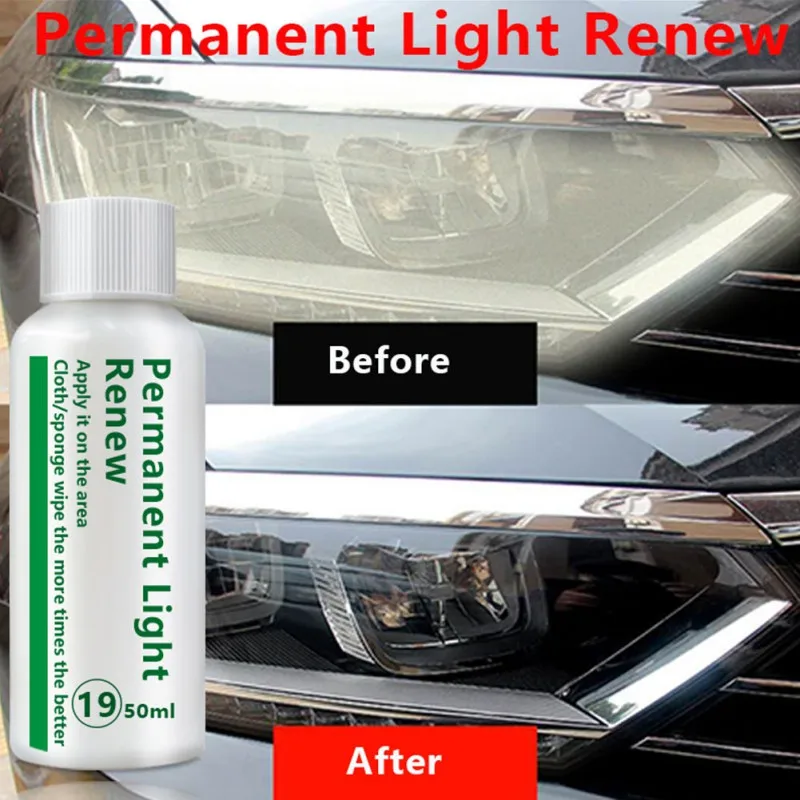 

20/50ml Car Headlight Repair Fluid Kit Lamp Cover Scratch Repair Refurbished Brightening Cleaning Restoration