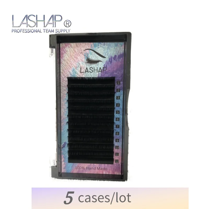 

LASHAP 5 boxes Eyelash extensions High quality faux mink individual eyelashes all size false eyelash soft and natural