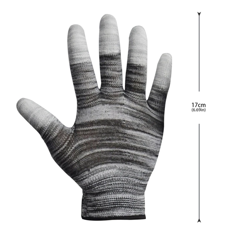 Антистатические перчатки Антистатический ESD электронные рабочие перчатки Pu покрытием пальмовое покрытие ПК противоскользящие для защиты пальцев 1 пара