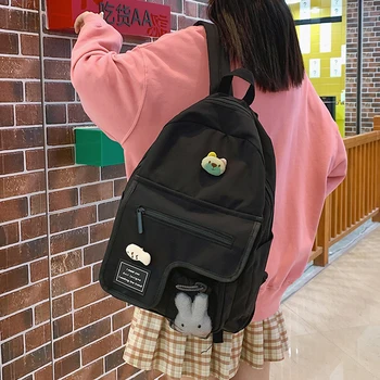 

HOCODO Fashion Backpack Women Waterproof Nylon Backpack College Student Ladies Cute Schoolbag For Teenage Girl Travel Backbag