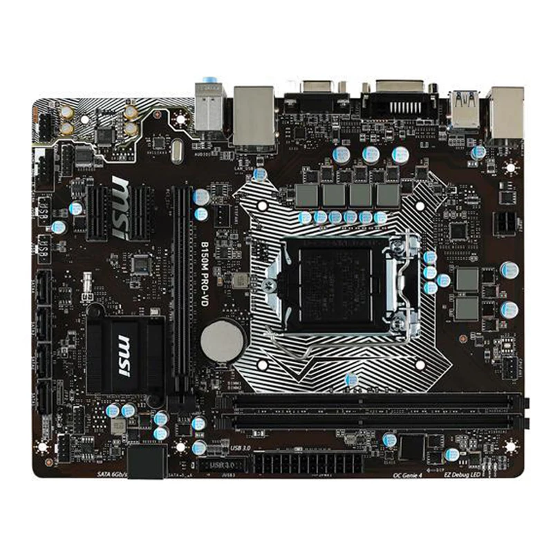 Материнская плата для MSI B150M PRO-VD DDR4 LGA 1151 PCI-E 3 0 SATA III Core i7/i5/i3 14NM CPU B150 б/у материнская