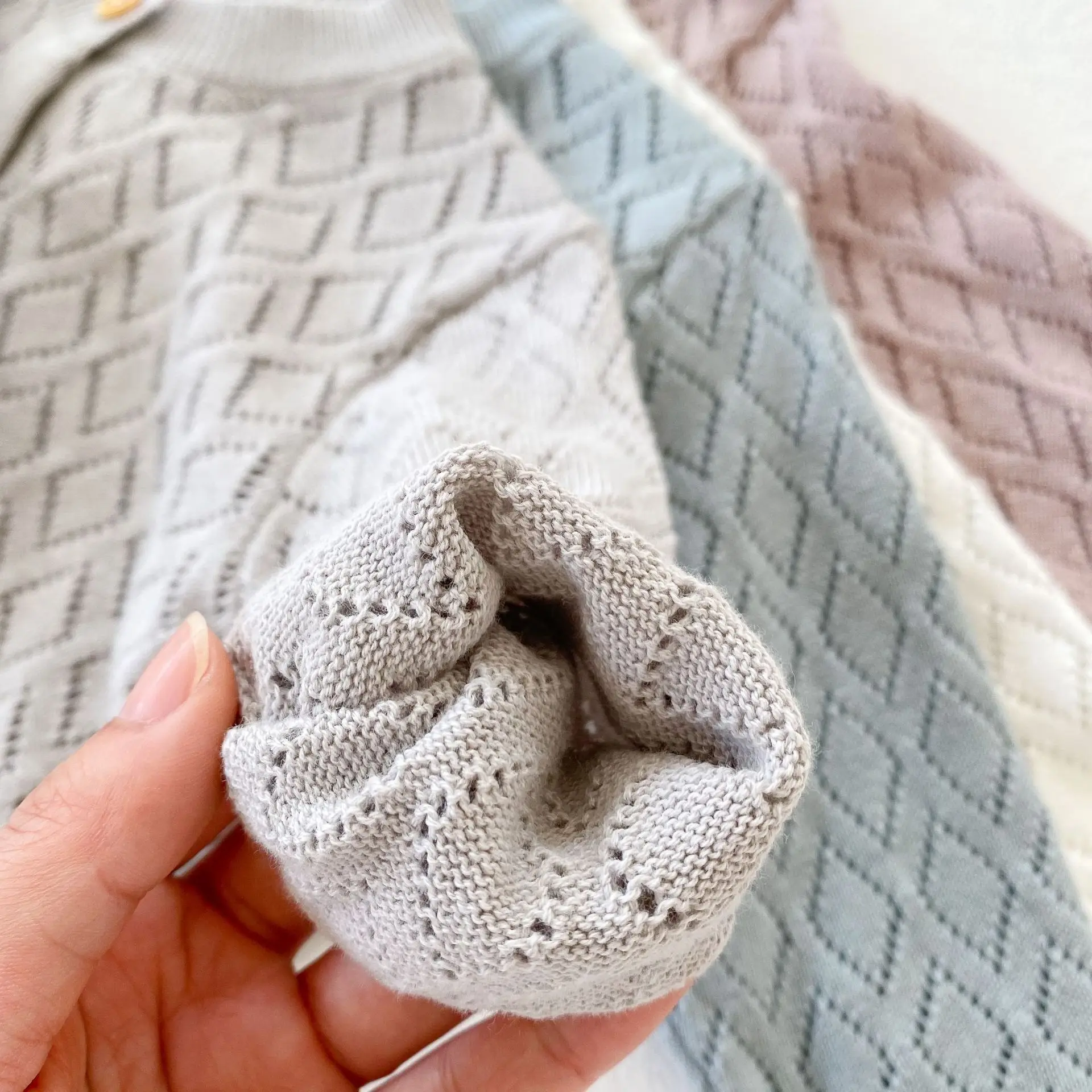 Knit Sweater 0-3T Newborn Kid Cardigan Sweater For Baby Boys Girls Elegant Autumn Winter Knitted Top Long Sleeve Hollow out Knitwear Coat