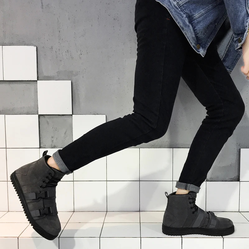 Boots Men Winter Shoes plush warm Men snow Boots Casual suede Leather Ankle Boots Male Leather Footwear chaussures