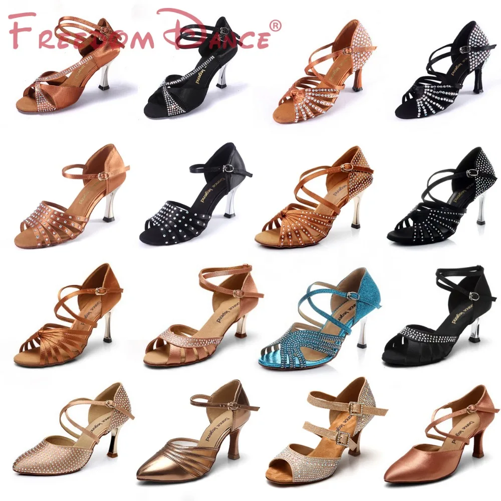 Качественные Женские атласные туфли на высоком каблуке для латиноамериканских