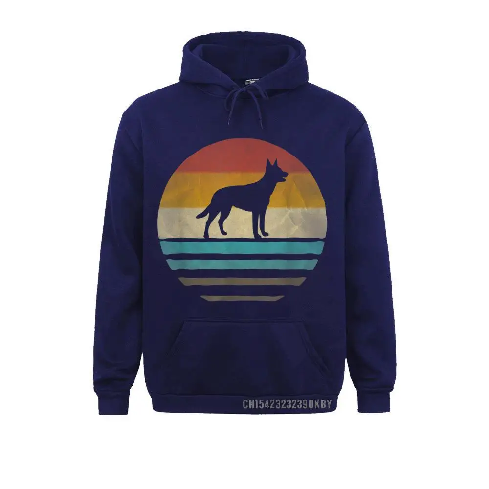 Retro Vintage Sunset Australian Kelpie Dog Breed Silhouette T-Shirt__A10087 Plain Normal Sweatshirts  Long Sleeve Hoodies for Men Hoods Fall Retro Vintage Sunset Australian Kelpie Dog Breed Silhouette T-Shirt__A10087navy