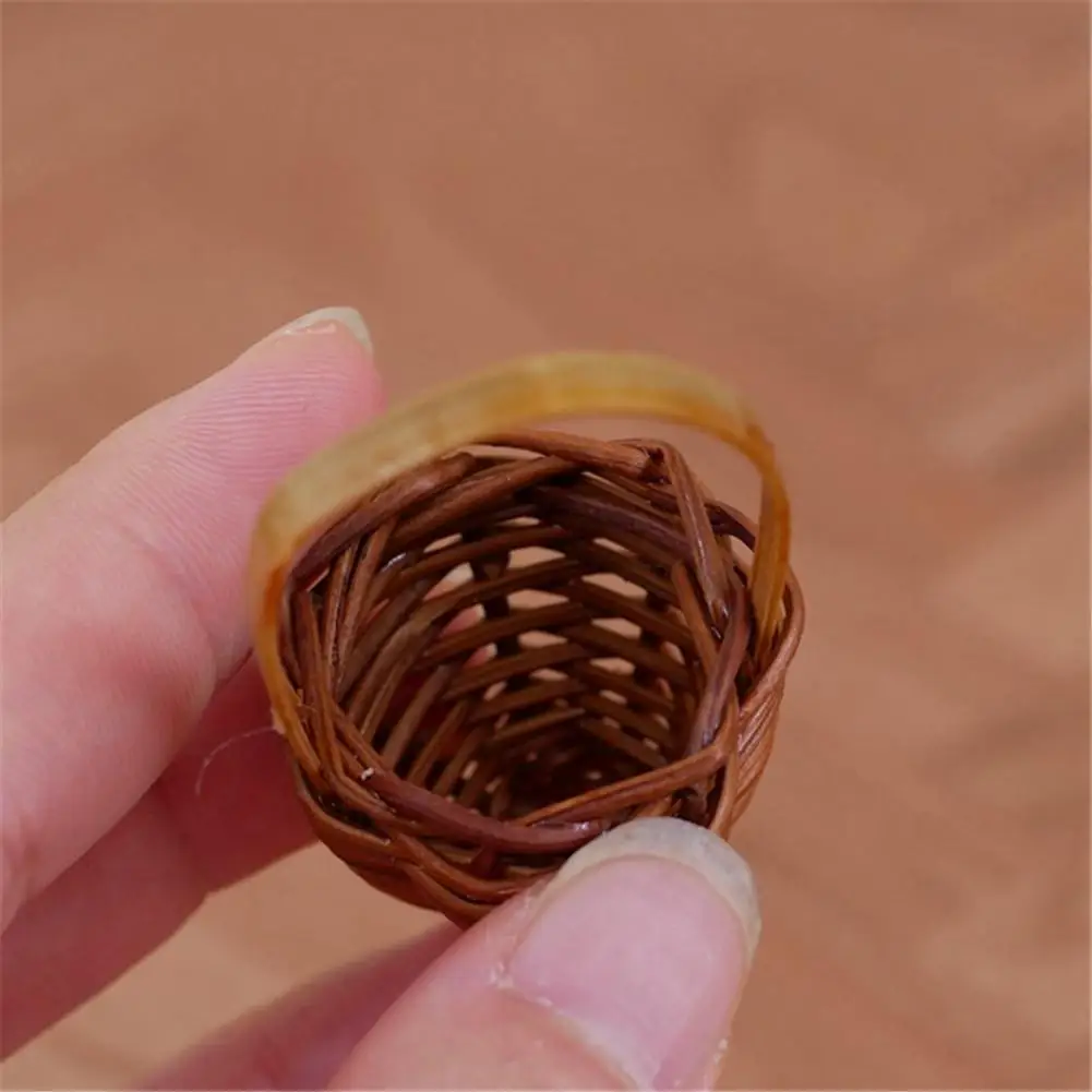 GloryStar 1/12 OB11 Миниатюрный Кукольный дом Моделирование ручной корзины