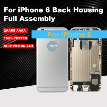 

Full Housing For iPhone 6 Battery Cover Door Rear Chassis Frame with Flex Cable Assembly Replacement NO Vibracall and NO Wifi
