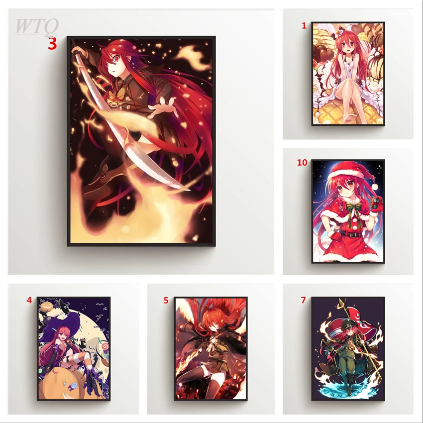 Anime Posters Shakugan No Shana Canvas Painting Wall Poster Wall Decor