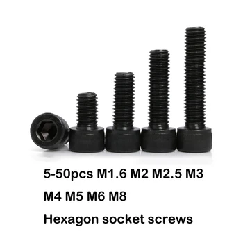 

5-50PCS DIN912 Grade 12.9 allen socket head screw M1.6 M2 M2.5 M3 M4 M5 M6 M8 Hexagon Socket Head Cap Screws Hex Socket Screw
