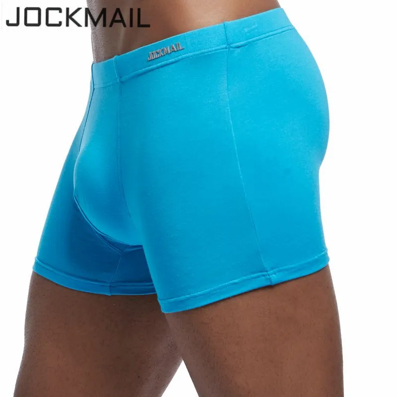 Мужские дышащие трусы JOCKMAIL Однотонные боксеры из модала сексуальное нижнее