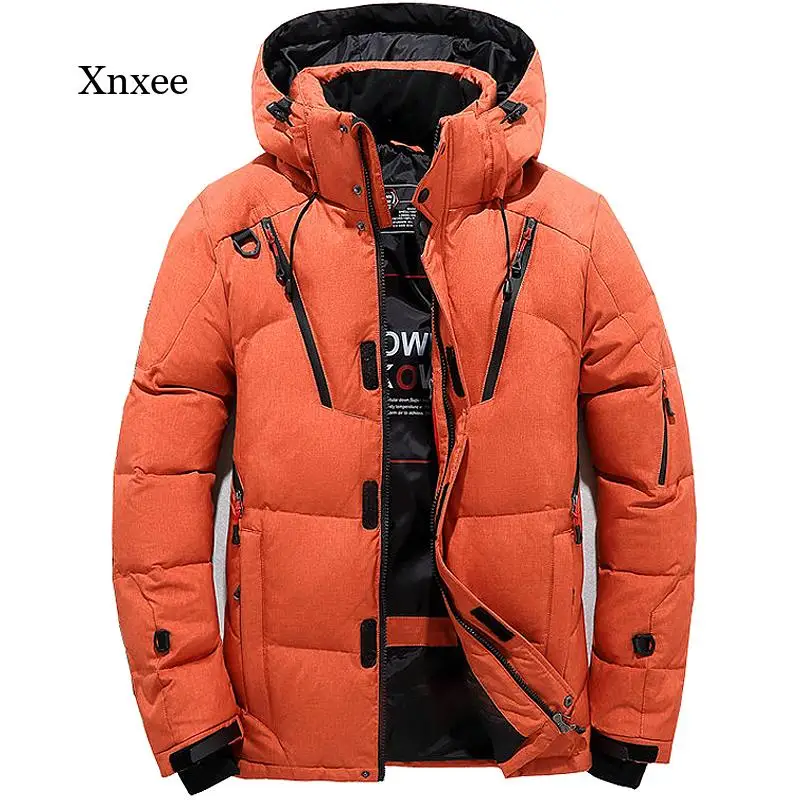 

Hooded Thick Puffer Jacket Men's Duck Down Jacket Warm Coat Male Casual High Quality Overcoat Thermal Winter Parka Men Tops