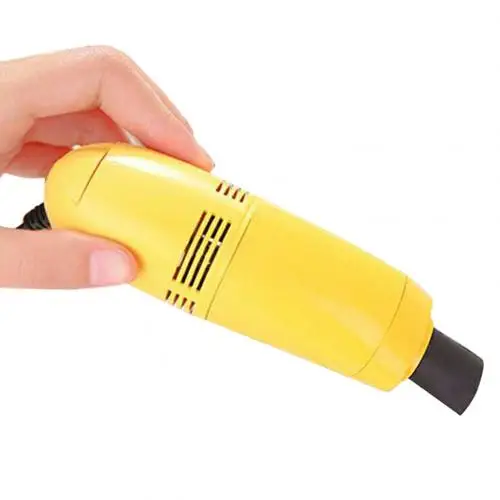 Yellow Мини USB мягкий компьютер ноутбук пылесос клавиатура зазоры очиститель пыли щетка чистящий инструмент маленькая всасывающая щетка - Цвет: Yellow