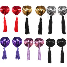 Сексуальный Стикини наклейки интимные товары, игрушки для женщин нижнее белье блесток кисточкой груди бюстгальтер соски крышка лепестки одежда аксессуары