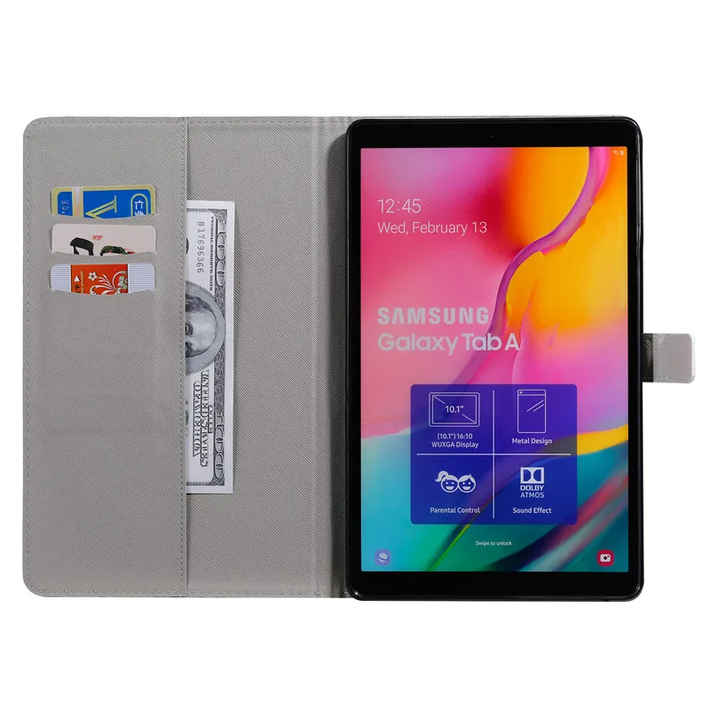 Wekays для samsung Tab A 10,1 кожаный чехол с мультяшной бабочкой для samsung Galaxy Tab A 10,1 дюймов T510 T515 чехол s