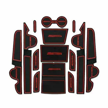 

Car Non-Slip Interior Rubber Door Panel Mats Cup Holder Pad For Hyundai Mistra