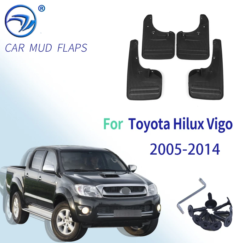 Guardabarros y traseros Toyota Hilux accesorios para salpicaduras, 4 unidades, 2005 2014|Guardabarros| - AliExpress