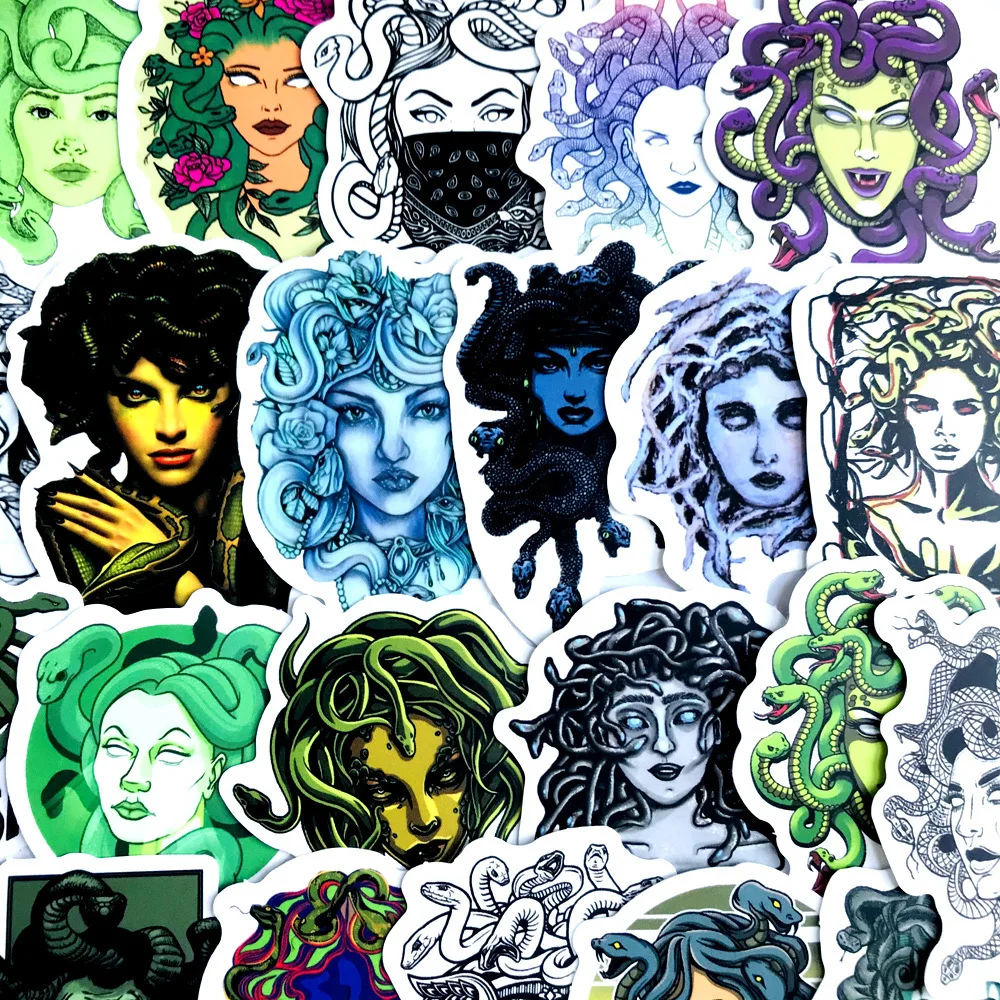 Наклейка Medusa водостойкая для чемодана ноутбука скейтборда гитары и других