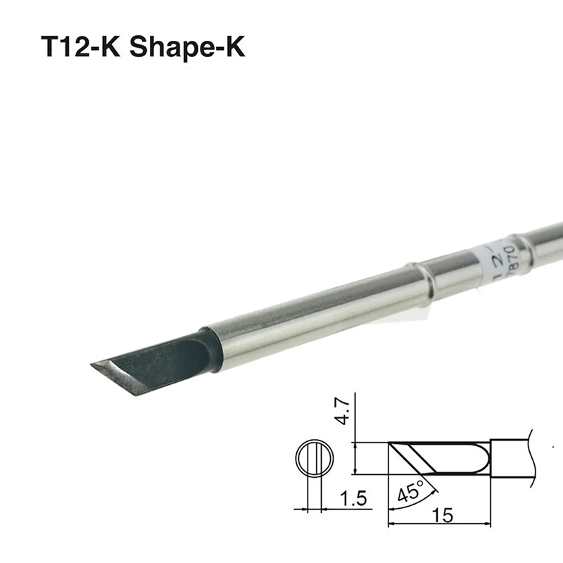Высококачественный T12-K BC2 ILS JL02 KU паяльный наконечник для 951 952 использования для паяльной станции HAKKO T12 7s инструменты для сварки расплава олова