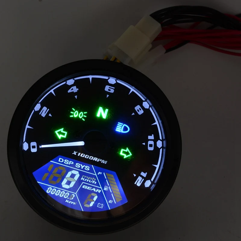 Универсальный цифровой измеритель скорости мотоцикла одометр Techometer датчик двойной скорости ЖК-экран