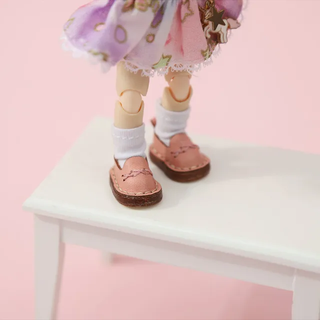 New Casual Handmade Cowhide Dolls Shoes Cute OB11 Shoes Leather 1/12 BJD Doll Shoes For obitsu11、GSC、body9、OB11 Doll boots 5