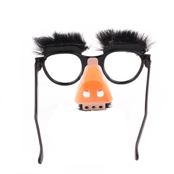 

KKWL Halloween Decoration Big Nose Funny Glasses Nose Hair Eyebrow Magician Funny Full Fool Fool Props Holiday Party