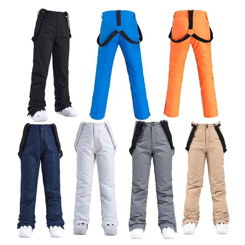 

Cheap Women's and Men's Ice Snow Pants Outdoor Snowboarding Clothing Strap Trousers Skiing Suit Wear 10K Waterproof Unsex Bibs