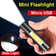 

LED Mini Rechargeable Flashlight Work Portable Torch Outdoors Waterproof Built-in Battery USB Tactical Hiking Camping Olight