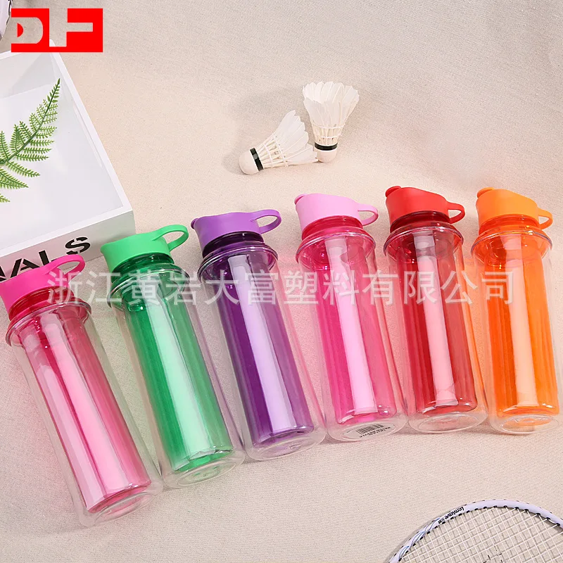 

550ml Creative Double Layer Furong Cover Sports Water Bottle Glass