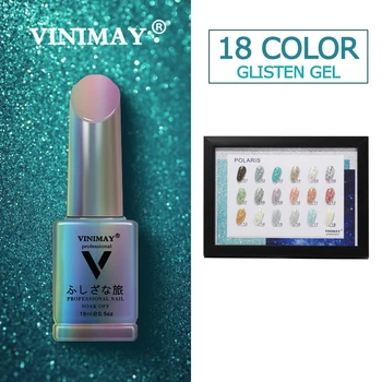 

VINIMAY 18 Color Set Glitter Gel Polish Gel Varnish Nail UV Soak Off Gellak Gelpolish Nail Art Primer Manicure Nails Gel Lacque