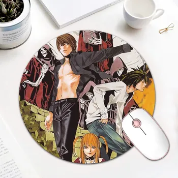 

Computer Mousepad Mat Ultra Soft Natural Rubber Death Note Mice Mat Round Gaming Mouse Pad Drop Shipping