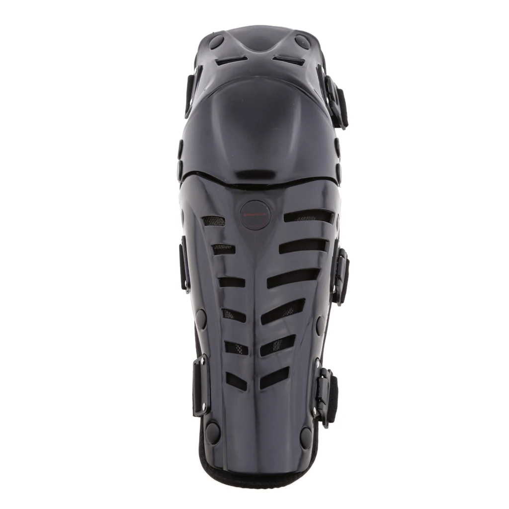 Adjustable Motorcycle Adult Knee Pad Shin  Guard Protective Gear Black