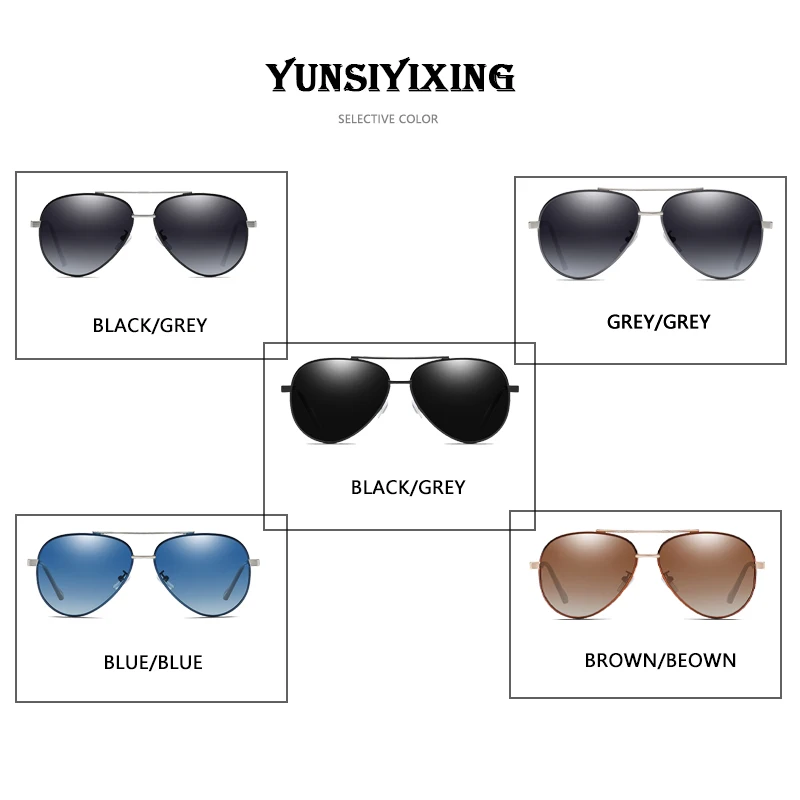 Мужские поляризованные солнцезащитные очки YUNSIYIXING брендовые Винтажные