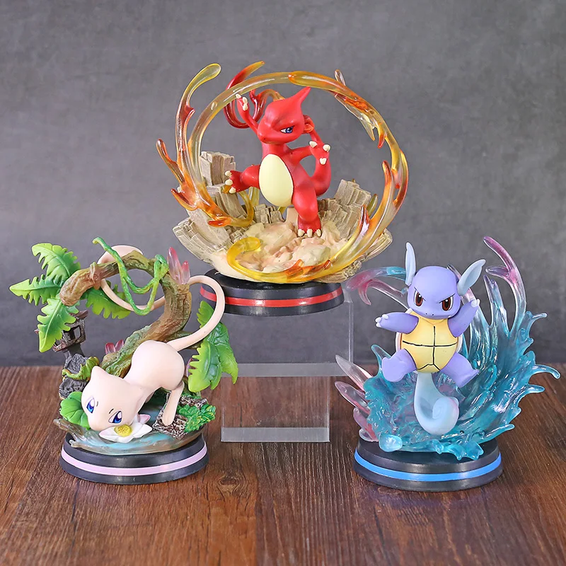 Аниме монстр центр Wartortle / Charmeleon/Mewtwo фигурка из ПВХ строительная игрушка|Игровые
