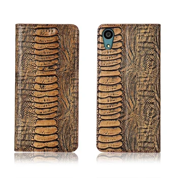 

Ostrich foot pattern genuine leahther phone bag for Sony Xperia Z5 Premium phone case for Sony Xperia Z5 flip cover funda case
