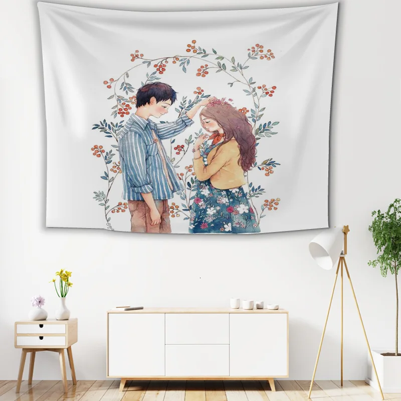 

Valentine Tapestry Heart Love Wall Hanging Valentine Decoration For Home Heart Tapestries Wall Carpet Boho Decor Love Beach Mat