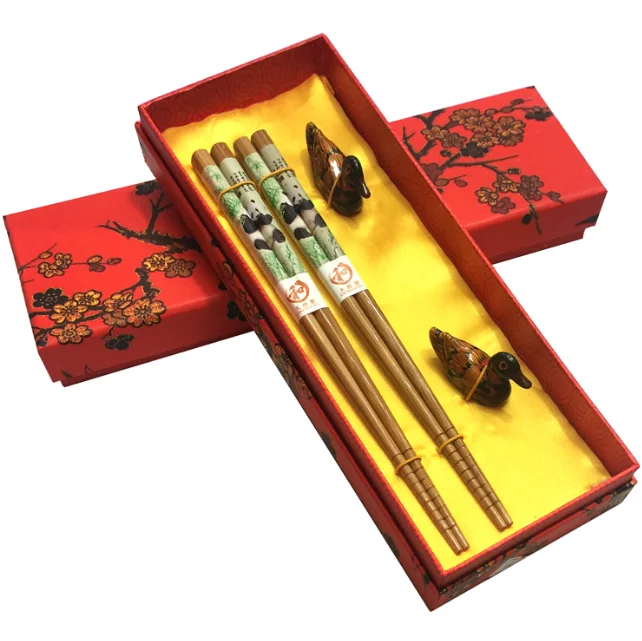Нескользящие палочки из сплава для суши Хаши, китайские деревянные специальные палочки с узором, набор палочек для еды, бизнес Подарочная коробка LF803