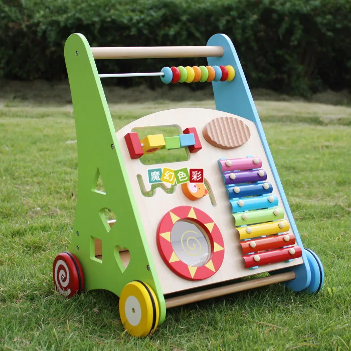 Деревянные детские ходунки раннее образование многофункциональные игрушки