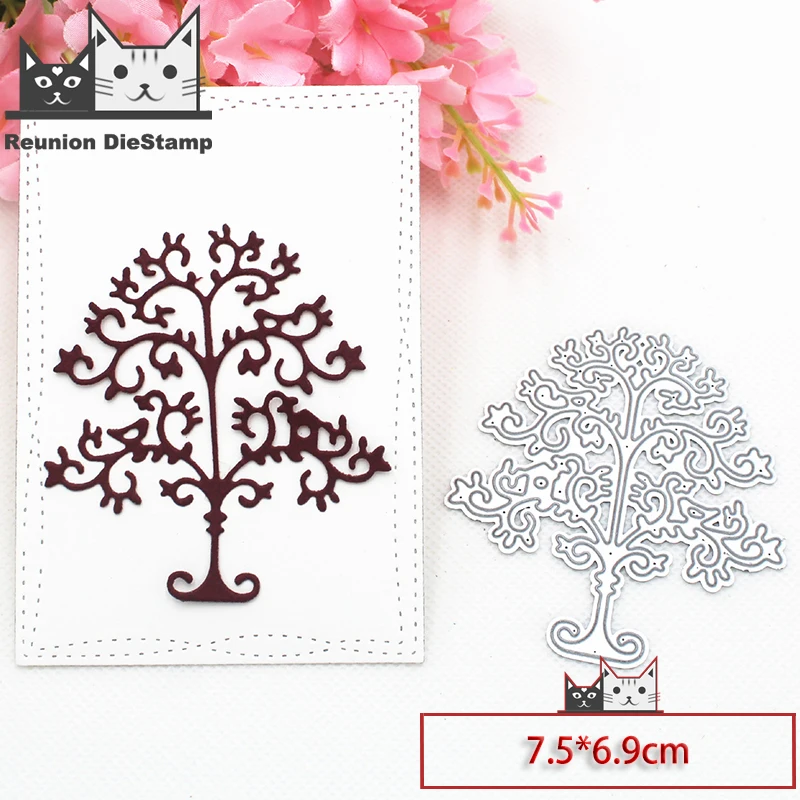 

Reunion METAL CUTTING DIES Cut Die Christmas tree Scrapbook Paper Craft Album Card Punch Art Cutter Punch Stencils