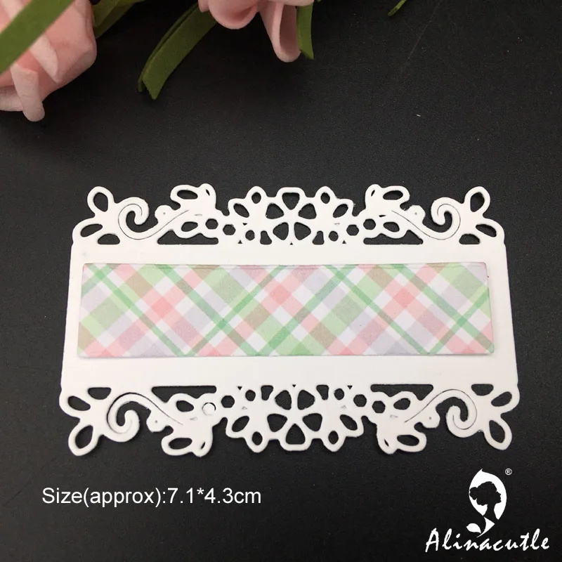 

Die Cut Metal Cutting die Flowr Edge Banner Scrapbooking Paper Craft Handmade Card Punch Art Cutter Alinacutle