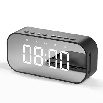

Free Shipping Portable Wireless Speaker With Column Subwoofer Music Sound Box LED Time Snooze Alarm Portable Clock