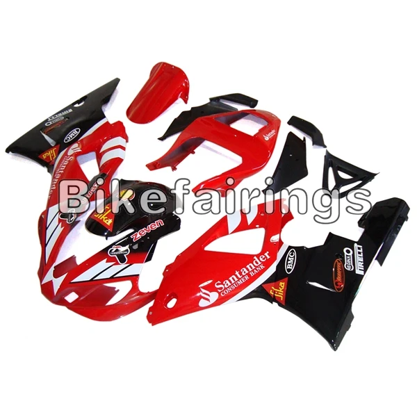 As Picture Shown Корпус для Yamaha 2000 2001 YZF1000 R1 корпус пластиковая панель комплект Обтекатели Cowling Shell Чехлы блестящие Santander черные красные корпуса - Цвет: As Picture Shown
