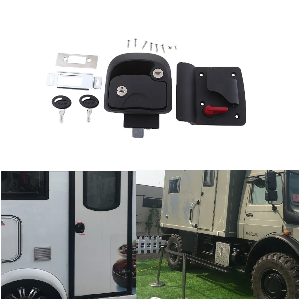 

Heavy Duty RV Paddle Entry Door Lock Latch Handle Knob Deadbolt Camper Trailer